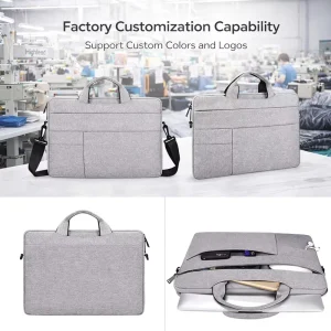 Custom Waterproof Polyester Portable Business Laptop Briefcase 15.6 Inch Handbag Sleeve Case