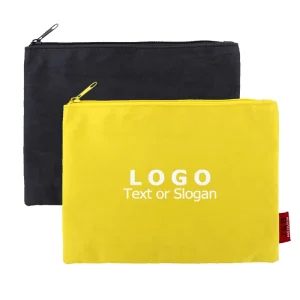 Custom Waterproof Zipper Pouch Cosmetic Bag Logo Printed Washed Nylon Toiletry Bag Promotional Gift Organizer Pouch