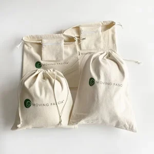 Custom White Cotton Drawstring Folding Rope Recyclable Dust Proof Pouch Bag Cover For Shoes Clothing