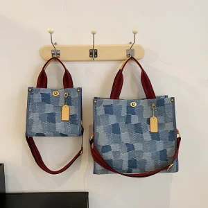 Custom Women’s Shoulder Bag Large Capacity Messenger Bag Denim Fashion Tote Bags Handbags