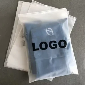 Custom Your Own Logo Recycled Pouches Frosted Apparel Ziplock Shipping Clothing Packing Bag Plastic Bags Zipper Poly