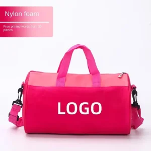 Custom logo Foldable Pink Dance Duffel Bag Large Travel Sport Gym Ballet Dance Costume Bag Girl Duffle Bag