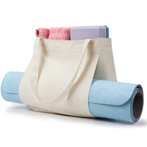 Custom logo Large Yoga Bag Outdoor Cotton Bag Yoga Mat Cotton Beach Shoulder Canvas Yoga Tote Bag