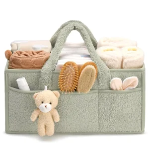 Custom logo Plush Baby Diaper Storage Bag Large Capacity Travel Mommy Bag