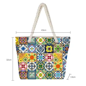 Custom logo Printing Canvas Lemon Tourist Souvenir Italy Tote Bag Women Beach Bag Italy Bags