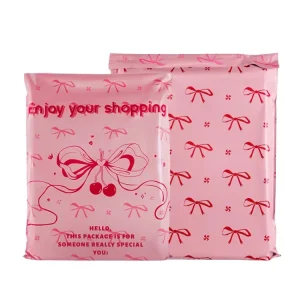 Custom logo Printing Peach pink Polymailer Express Mailing Bag Express Packaging Shipping Poly Mailer Bags for Clothing
