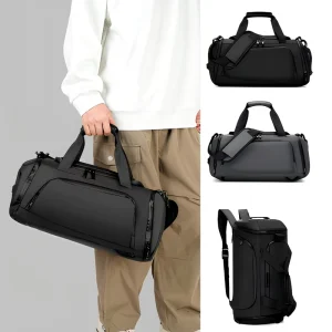 Customizable 2 in 1 Convertible Handbag Backpack Sports Duffel With Shoe Compartment Dry Wet Separation for Gym Travel Fitness