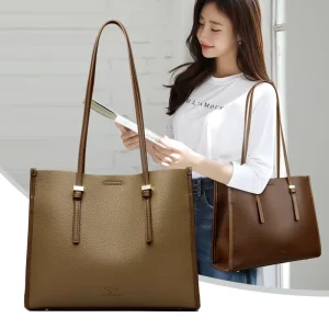 Customizable Capacity Big Square Tote Shoulder Bag for Women’s Handbag Bag Ladies