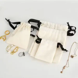 Customizable Jewelry Pouch with Dust Bag and Gift Packaging