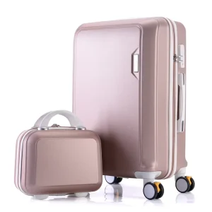 Customizable LOGO Travel Luggage Universal Wheel Trolley Case Bag with ABS Hardshell Suitcase