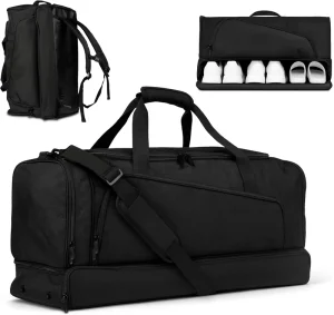 Customizable Large Capacity Durable Polyester Water Resistant Travel Gym Duffel Bag Multi Function