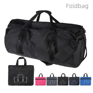 Customizable Large-Capacity Folding Travel Sports Bag Shoulder Handbag Polyester Unisex Crossbody Luggage Travel Bag