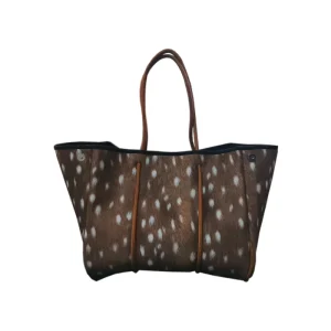 Customizable Print Large Handle Neoprene Tote Shopping Bags Portable and Waterproof for Beach Pool Reusable Use