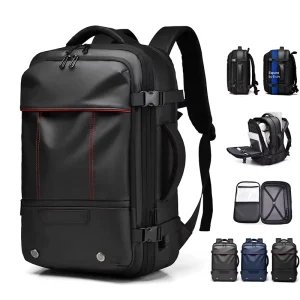 Customizable Usb Charging Port Anti-Theft Laptop Backpack Large Capacity Dry Wet Waterproof Business Travel Bag Pu Zipper