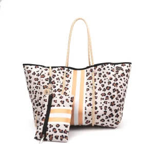 Customization Large Capacity Ladies’ Tote Bags Water Resistance Handbags Portable Beach Bag Multi use Neoprene Tote Bag
