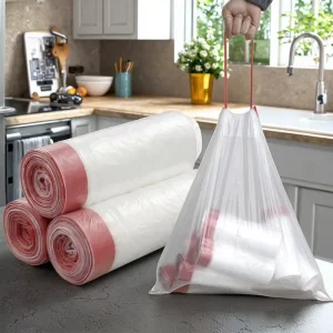 Customized 15L 20L 30L 50L 80L 120L 200L Large Plastic Biodegradable Trash Can Garbage Bin Scented Drawstring Garbage Bag