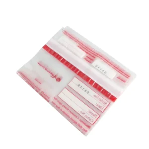 Customized Brand LDPE Tamper Proof Security Evidence Bags Self Adhesive Seal for Jewelry Carry Shopping Duty Free Bag