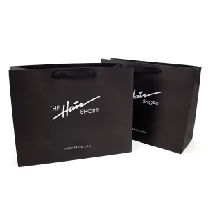 Customized Brand Printed Logo Luxury Boutique Shopping Paper Gift Bags for Hair Shop