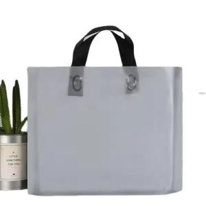 Customized Embossed Heat Seal Tote Shopping PE Bag Frosted Soft Loop Supermarket Clothing Packaging Recyclable LDPE/HDPE