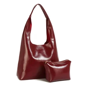 Customized Fashion Designer Ladies’ Handbag Shoulder Bag PU Leather Black Handbag Ladies’ with Buckle Homeless Bag