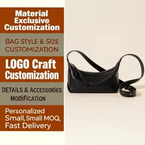 Customized Genuine Leather Dumpling Bag Underarm Bag Retro Single Shoulder Crossbody Bag