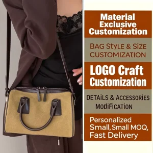 Customized High quality Canvas Handbag Light Luxury New Design Boston Shoulder Bag OEM ODM Minimalist Crossbody Bag