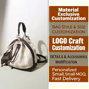 Customized High quality Cotton and Linen Women’s Shoulder Bag New Design Crossbody Bag Large Capacity OEM Handbag