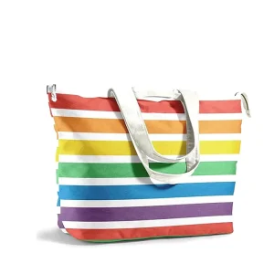 Customized Large Capacity Water Resistant Canvas Casual Shopping Tote Bag Zipper Portable Durable Travel Fashion Lady Beach Bags