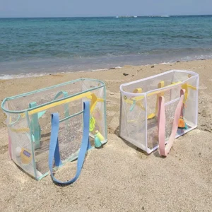 Customized Large Hand Bags Personalized Ladies Tote Bag Clear Beach Bag