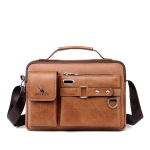 Customized Large PU Messenger Bag Crossbody Leather Handbags Waterproof Designer Shoulder Bag for Men