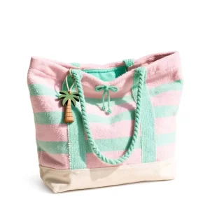 Customized Logo High Quality Terry Cloth Tote Bag Large Capacity Fashionable Beach Shopping Bag