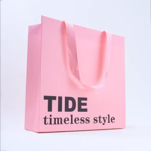 Customized Logo Printing for Premium Clothing Store Shopping & Malls Advertising Gift Custom Paper Bags