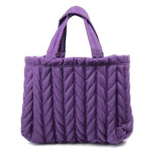 Customized Logo Women’s Lightweight Shoulder Bag Large Capacity Quilted Nylon Waterproof Functional Storage Handbag