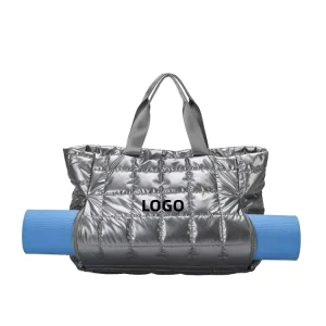 Customized Luxury Large Yoga Tote Bag Unisex Lightweight Travel Puffer Quilted Gym Fitness Multi Functional Durable