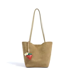 Customized Simple High Quality Ladies Handbags Large Capacity Tote Bag Design Suede Women Shoulder Bags