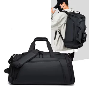 Customized Stylish Unisex Foldable Weekender Overnight Sports Travel Gym Duffle Bag 30-40L Waterproof Shoes Polyester