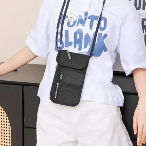 Customized Trendy Japan Style Polyester Stadium Bag for Women with Single ZIP Closure Shoulder Strap Messenger Crossbody Bag