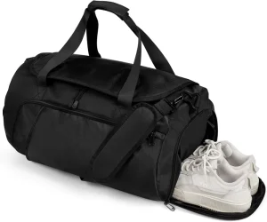 Customized Waterproof Sports Gym Bag Carry on Duffel Bag With Shoe Compartment & Wet Pocket for Weekend Overnight Traveling