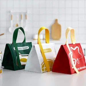 Cute Cartoon Large Capacity Portable Insulated Lunch Bag Thickened Oxford Cloth Lunch Box Bag with Fashion Style
