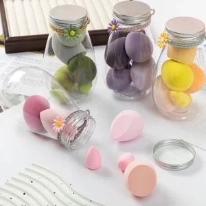 Cute Sofe Latex Free Velvet Beauty Makeup Sponge Set Vegan Makeup Powder Puff Cotton Cosmetic Puffs