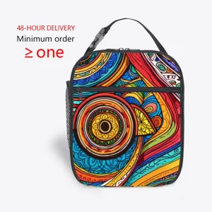 DIY Custom Fashion Lunch Bag for Children Portable Insulated Polyester Ice Packs for Office Workers