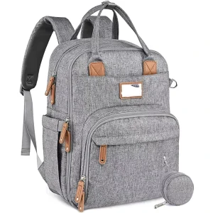 Diaper Backpack & Tote Bag Set for Women Polyester Material Water Resistant with USB Port