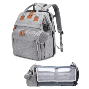 Diaper Bag Multi function Travel Portable Bassinet Backpack Mommy Bag Water Resistant With Changing Station for Baby Girl Boy