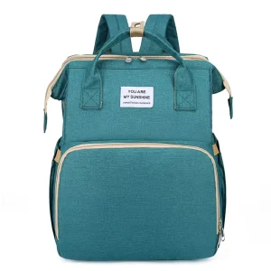 Diaper Bag Tote Waterproof Folding Bed Backpack Tote Mummy Baby Diaper Bag