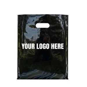 Die Cut Handles Plastic Shopping Bags Merchandise Bags for T Shirt Business & Boutique Stores Retail Gifts