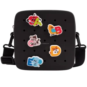 Direct Factory Fashion Candy Silicone Handbags Women’s Zipper Closure Shoulder Beach Bag and Kids Mobile Phone Bag for Winter
