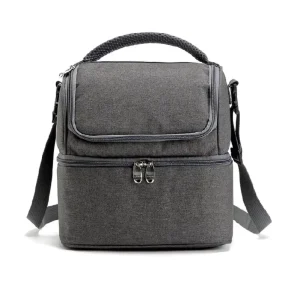 Doubles Decker Cooler Lunch Bags Waterproof Insulated Thermal Picnic Lunch Box Food Bags for Women Men Lunch Cooler Bags