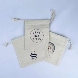 Drawstring Bag for Gift Canvas Cotton Drawstring Bags Cloth Dust Drawstring Natural Jewellery Bag