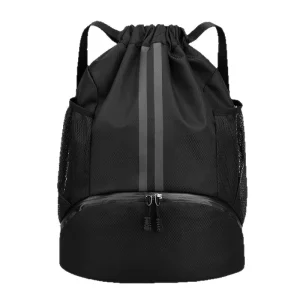 Dry Wet Separate Waterproof Gym Bag Swimming Bag Basketball Football Shoes Backpack Corset Drawstring Portable Unisex Oxford
