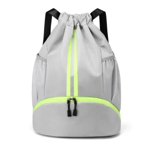 Dry Wet Seperation Custom Logo Gym Waterproof Basketball Outdoor Football Storage Bags Training Sports Drawstring Backpack